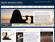 Tablet Screenshot of musicschoolindia.com